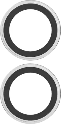 DuraGlass - Metallic Glass Camera Protector - iPhone 16/16 Plus - Silver