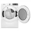 Whirlpool is the brand of the washing machine shown in the image. The machine has a white door and a glass window. The door is open, revealing the interior of the washing machine. The time displayed on the machine is 0:00.