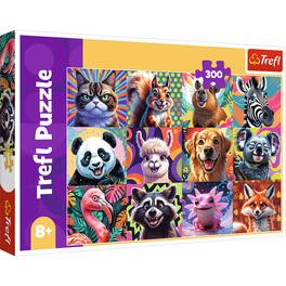 Trefl - Kids Funny Animal Portraits 300 Piece Puzzle - Multicolor