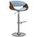 Front. Simpli Home - Amery Mid Century Modern Metal Adjustable Swivel Bar Stool - Denim Blue.
