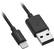 Front. Dynex™ - 4" Lightning Charge-and-Sync Cable - Black.