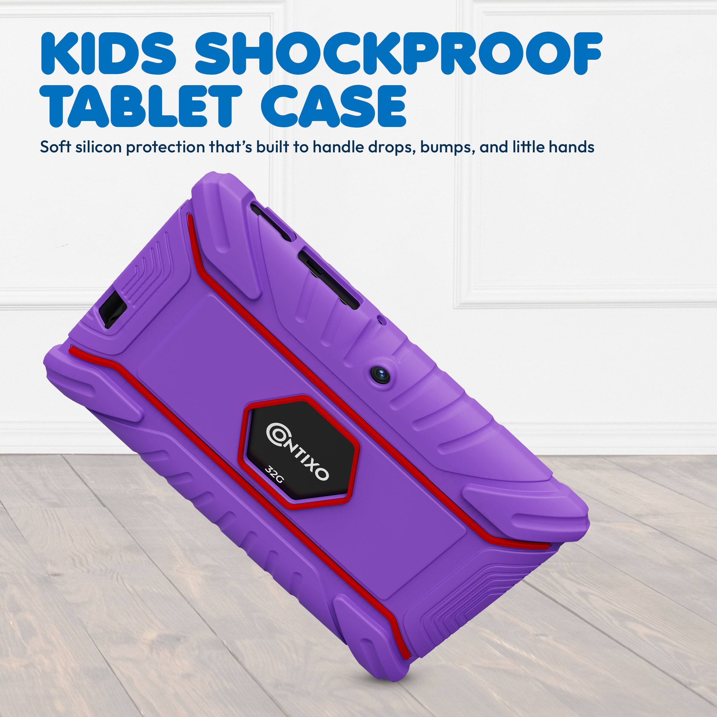 KIDS SHOCKPROOF TABLET CASE  
Soft silicon protection that's built to handle drops, bumps, and little hands  
CNTIXO 32G
