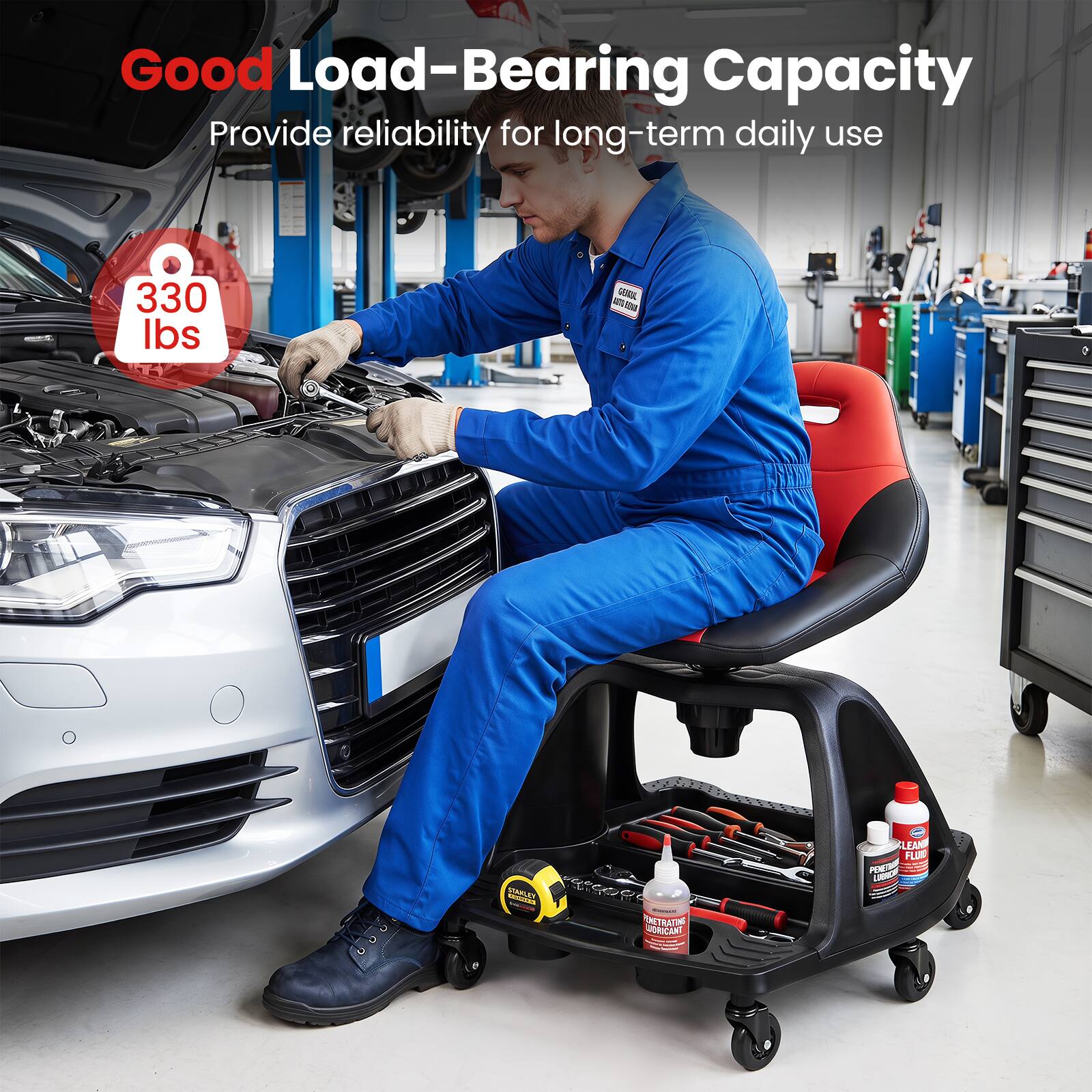 Good Load-Bearing Capacity  
Provide reliability for long-term daily use  
330 lbs