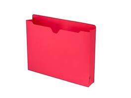 Smead - File Jacket, Reinforced Straight-Cut Tab, 2" Expansion, Letter Size, 50 per Box - Red