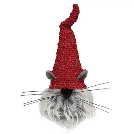 Front. BreeBe - Fuzzy Red Cat Gnome - Multi.