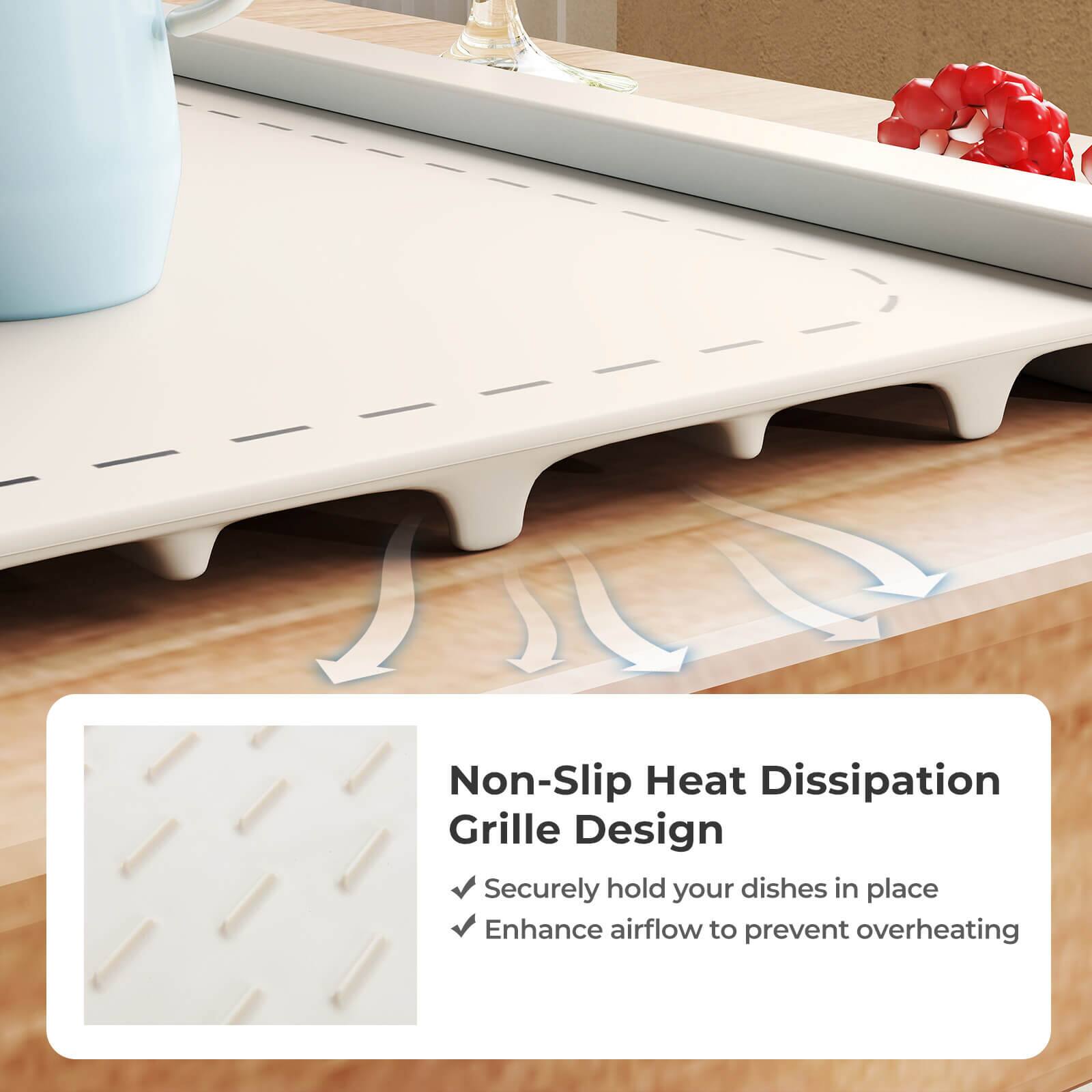 Non-Slip Heat Dissipation Grille Design  
- Securely hold your dishes in place  
- Enhance airflow to prevent overheating