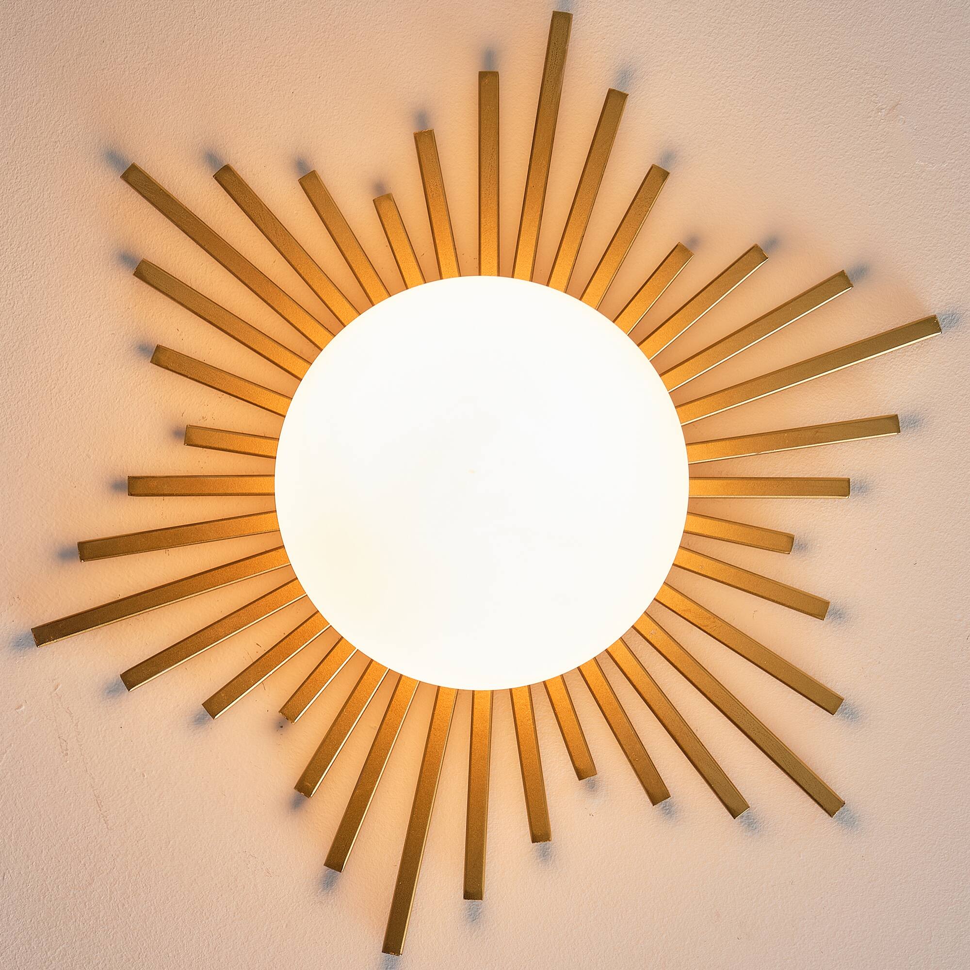 Alt View 4. Parrot Uncle - 17.7 in. 1-Light Gold Semi-Flush Mount Ceiling Light - Gold.