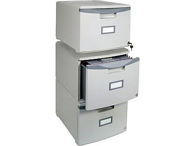 Alt View 2. Storex - Stackable Storage Drawer, Plastic - Gray.