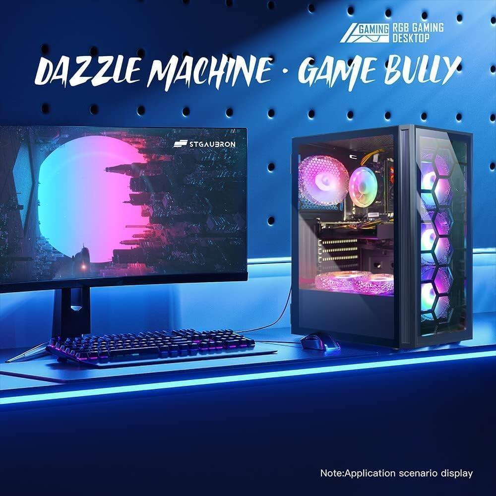 GAMING RGB GAMING DESKTOP  
DAZZLE MACHINE GAME BULLY  
STGAUBRON  

Note: Application scenario display