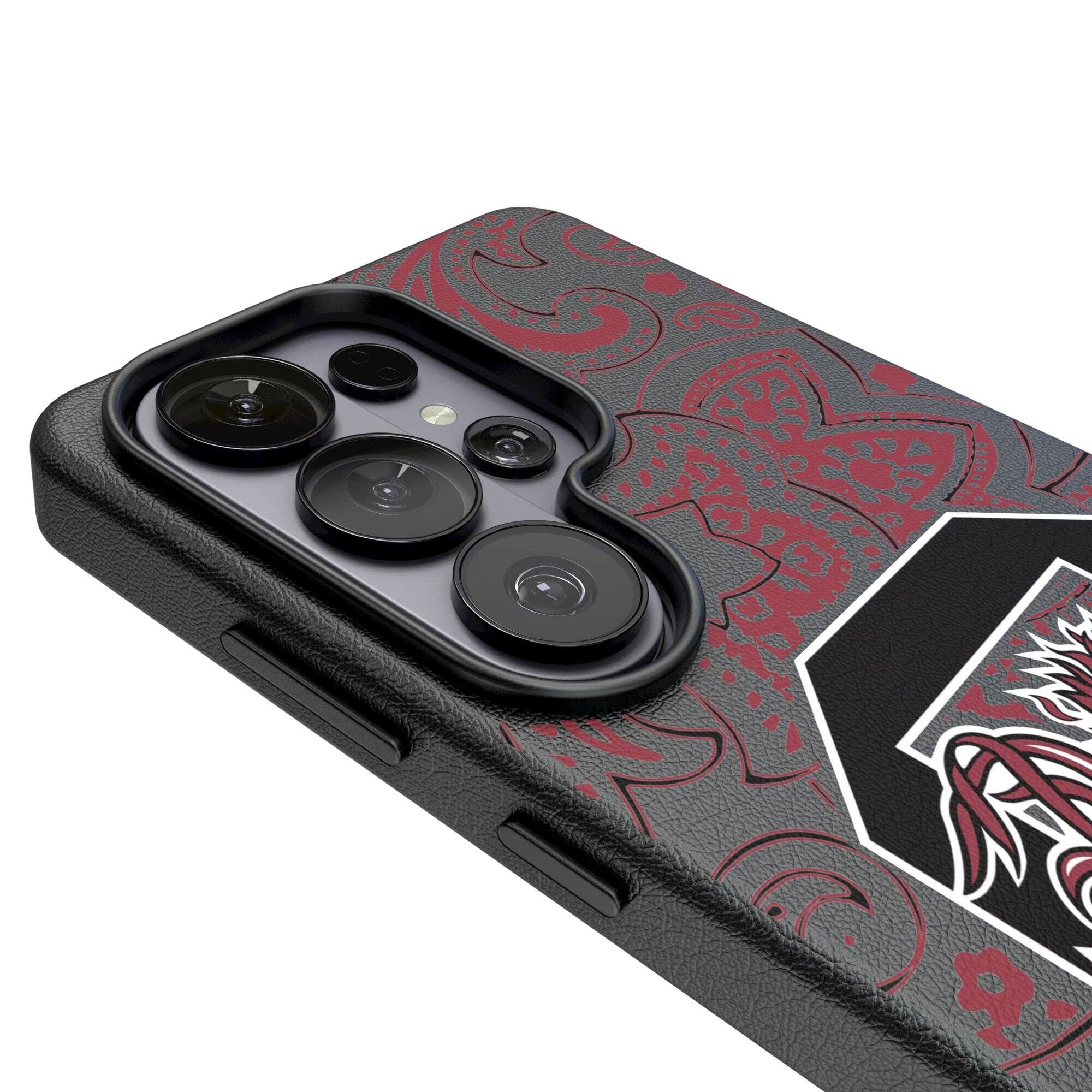 Alt View 2. Keyscaper - South Carolina Gamecocks Paisley Galaxy Magnetic Bump Case - S25 Ultra - Black.