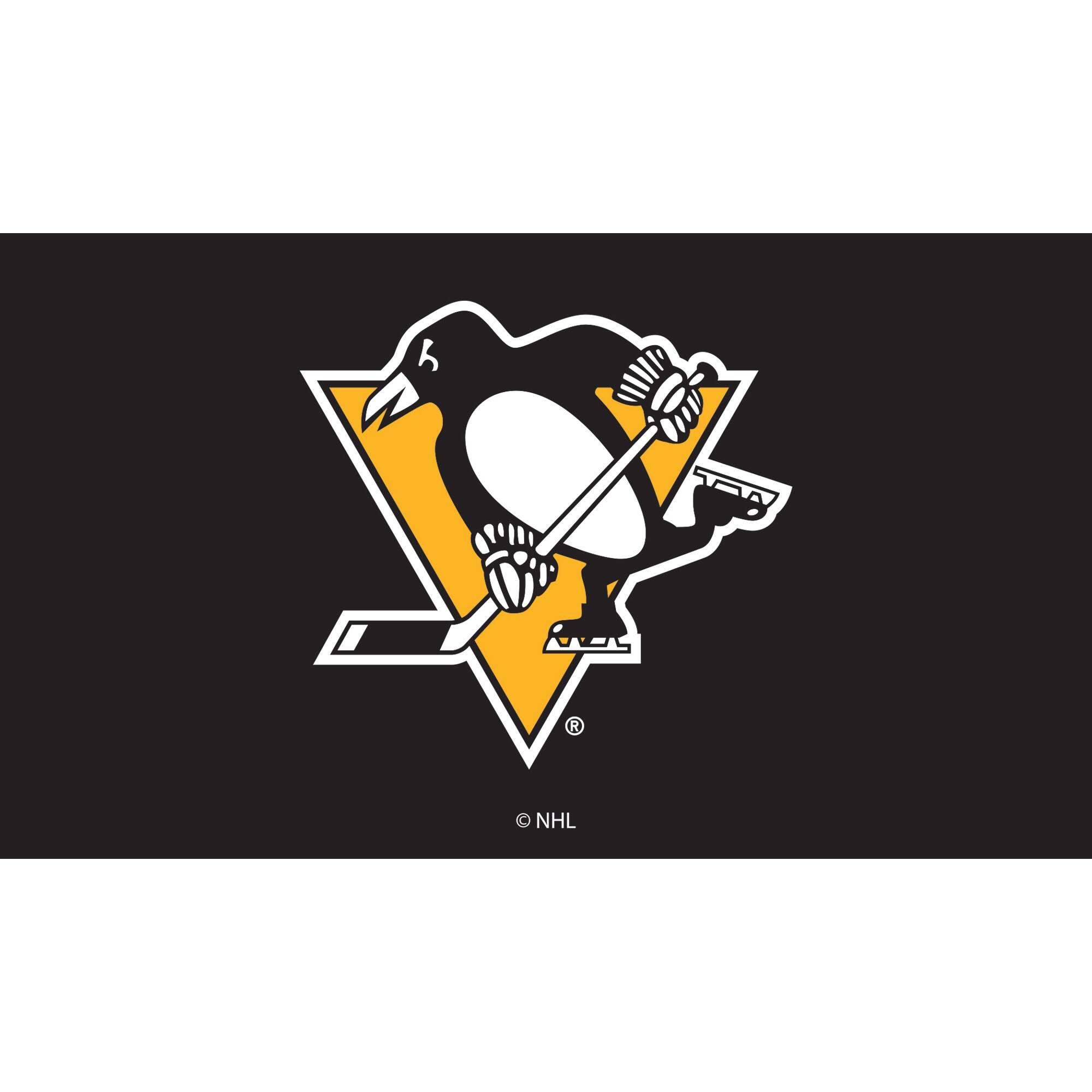 Front. Evergreen Enterprises - Pittsburgh Penguins 28" x 16" Turf Mat - Multicolor.