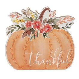 BreeBe - *Thankful Chunky Watercolor Pumpkin Sitter - Multi