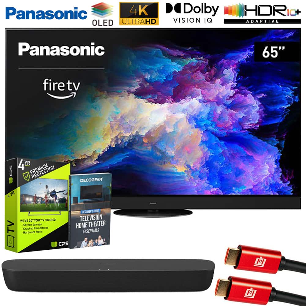 Panasonic - 65" Z95AP Series LED 4K UHD Smart Fire TV (2025) Bundle w/ 26 Month Protection Pack + HTB200 Compact Soundbar