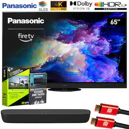 Panasonic - 65" Z95AP Series LED 4K UHD Smart Fire TV (2025) Bundle w/ 26 Month Protection Pack + HTB200 Compact Soundbar