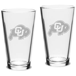 Jardine - Colorado Buffaloes 16oz. 2-Piece Classic Pub Glass Set - Multicolor