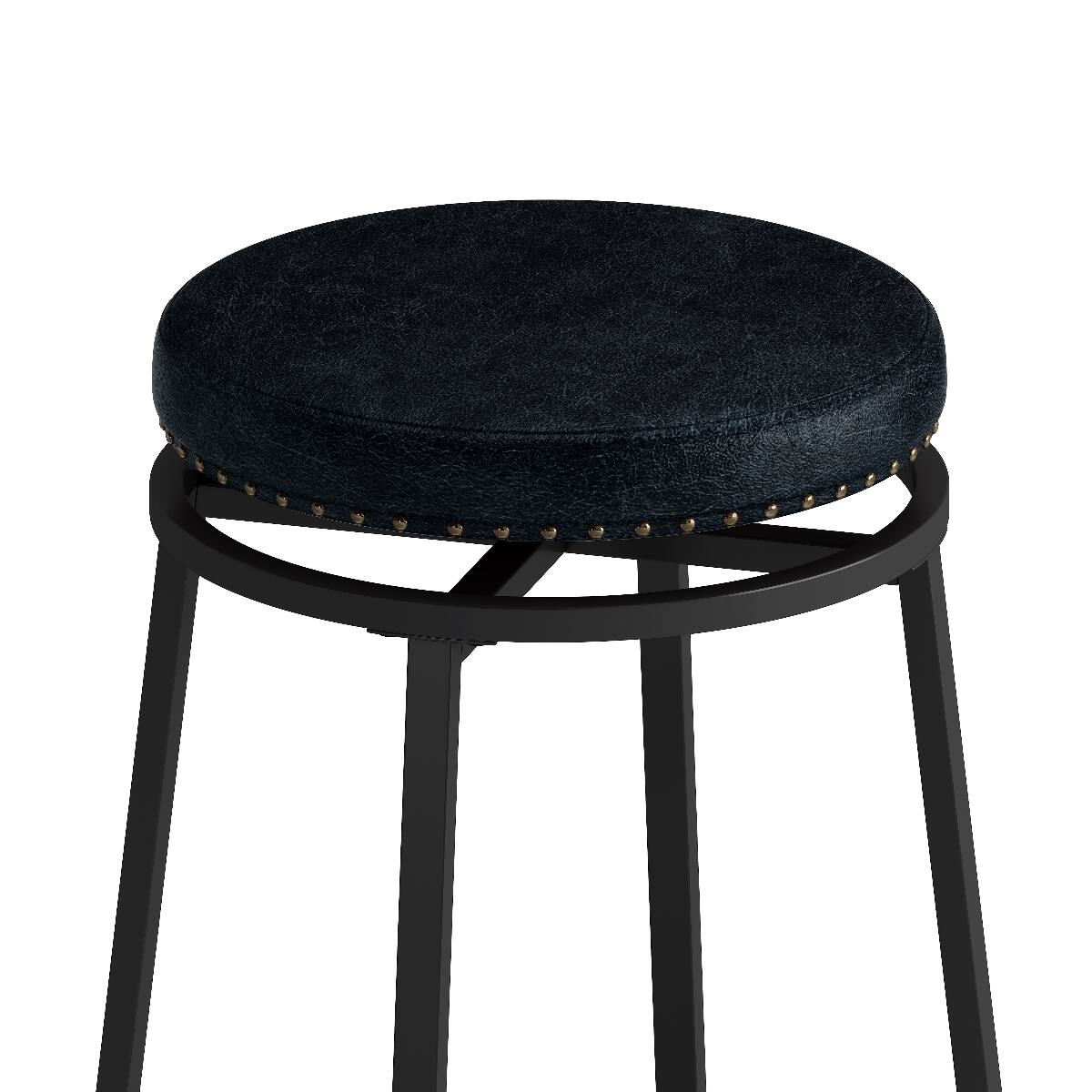 Alt View 10. Loheer - Loheer Dining Table Set With Three Stools and Tabletop Power Outlets, Brown Gray and Black - Brown Gray Table and Black Stool.