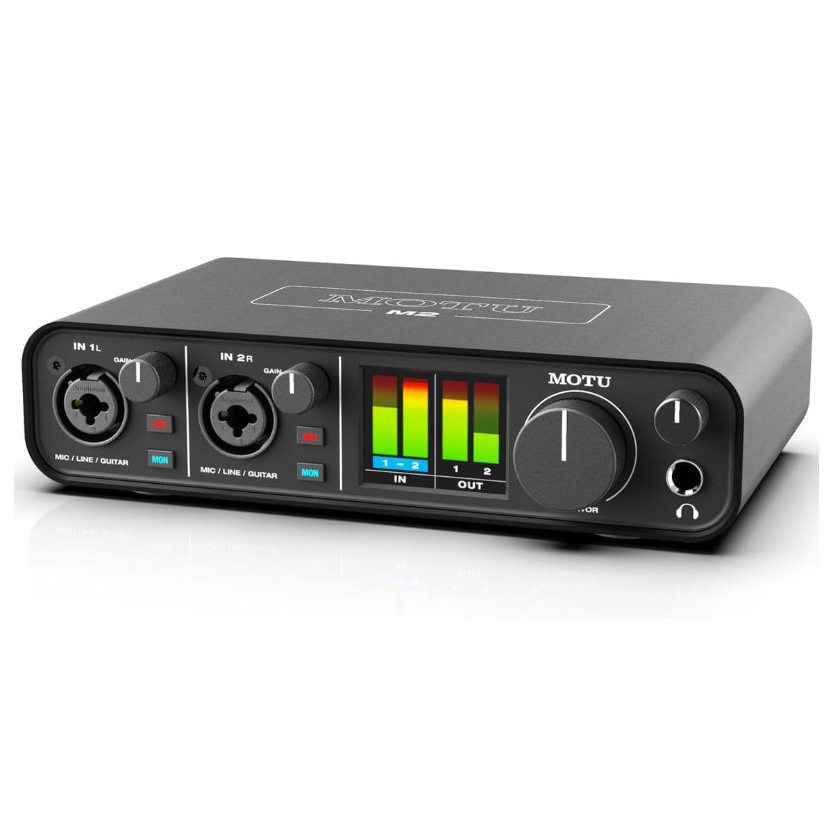 MOTU M2 2x2 USB C Audio Interface for Recording, Mixing