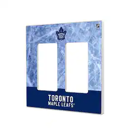 Keyscaper - Toronto Maple Leafs Wordmark Double Rocker Lightswitch Plate - Multicolor