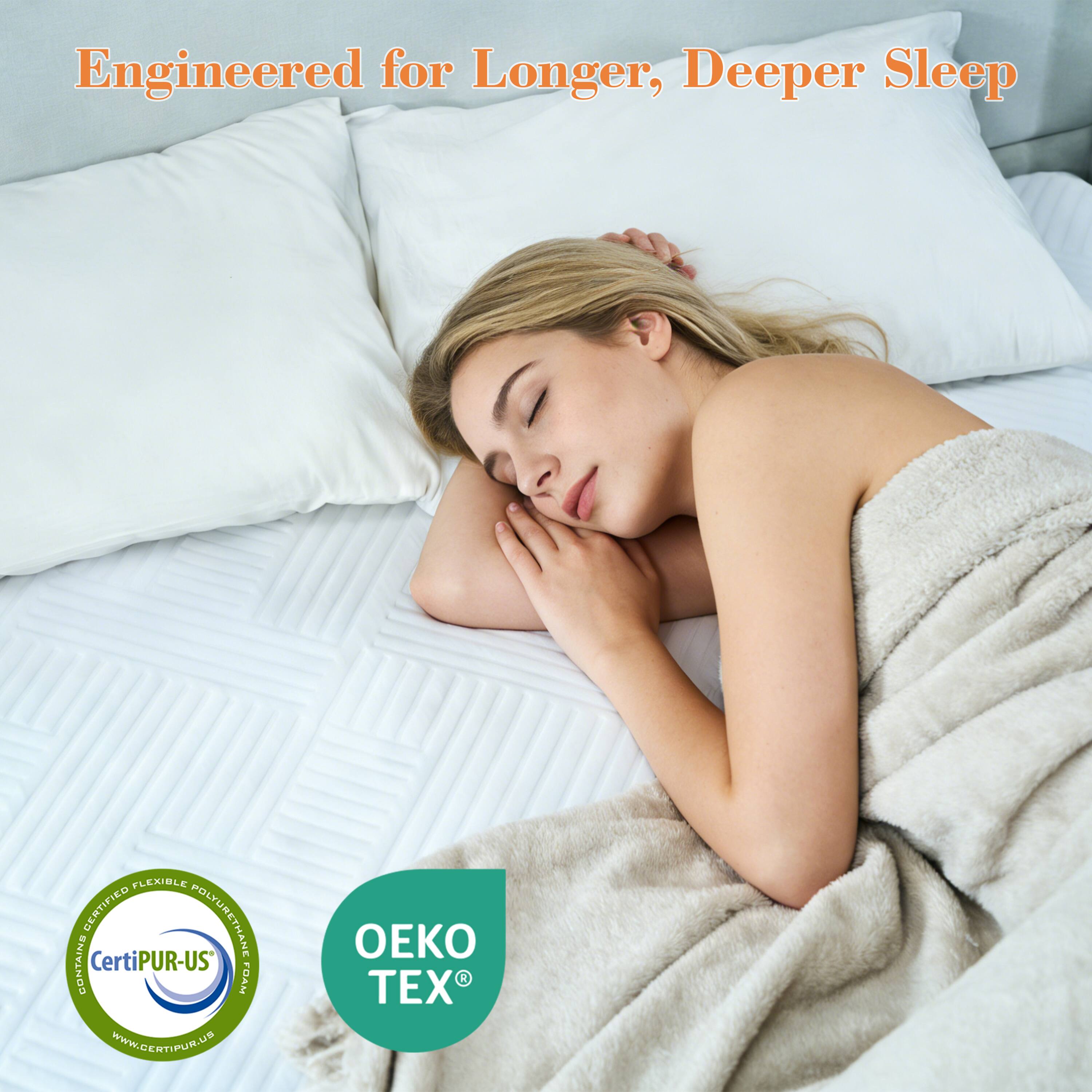 Engineered for Longer, Deeper Sleep

FLEXIBLE CERTIFIED POLYURETHANE CONTAINS CertiPUR-US FOAM

www.certipur.us

OEKO TEX