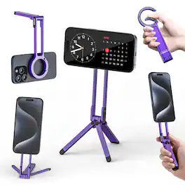 PARKER SLATER - Ma30 Magnetic Phone Tripod Stand For - Aluminium Maglock Smartphone Mini Pocket Cell Strong Quick Mount Compatible Wi - Purple