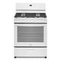 Whirlpool - 30 in. Wide 4 burners 5.1 cu. ft. Freestanding Gas Range with Broiler Drawer - White