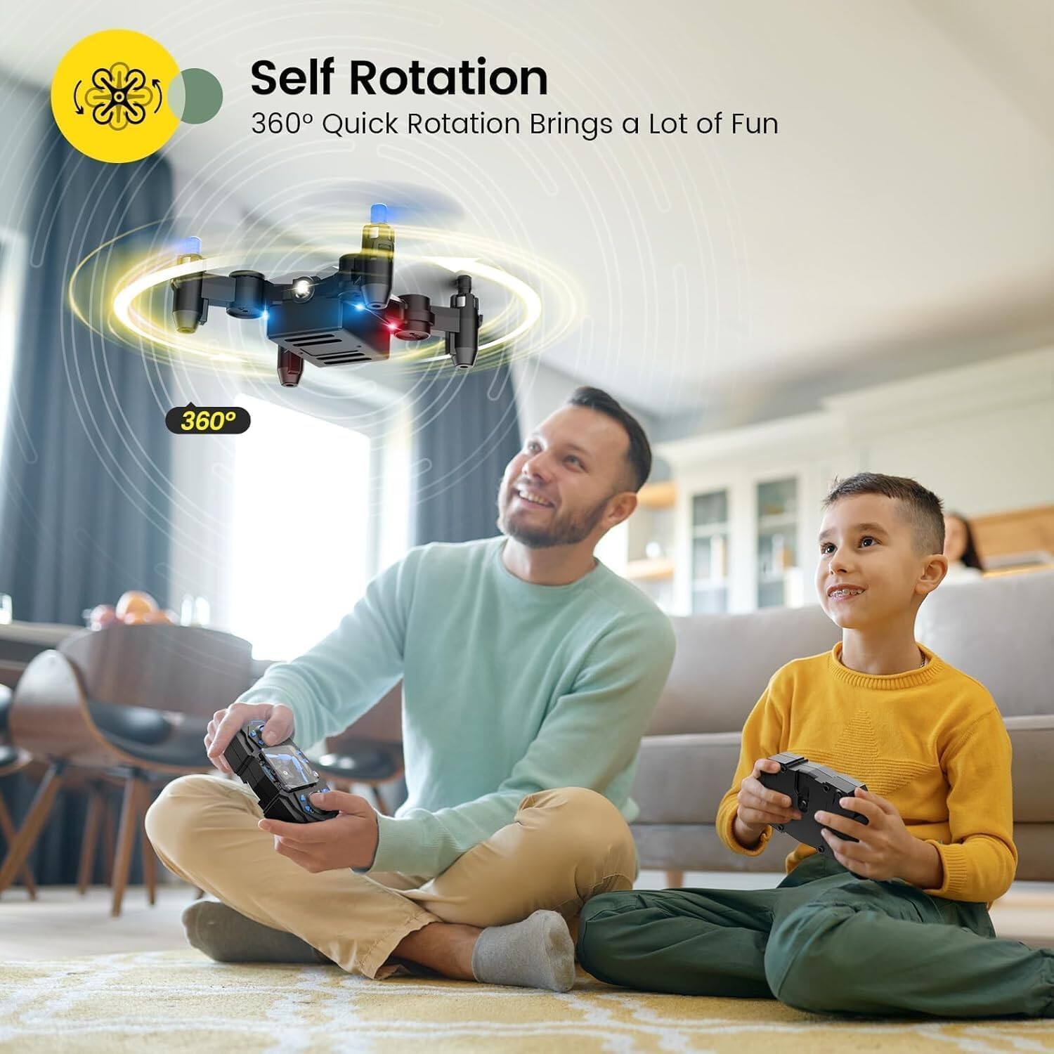 Self Rotation  
360° Quick Rotation Brings a Lot of Fun