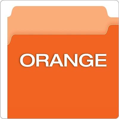 Alt View 3. Pendaflex - Pendaflex Two-Tone File Folder, 3-Tab, Legal Size, Orange, 100/Box (153 1/3 ORA) - Orange.