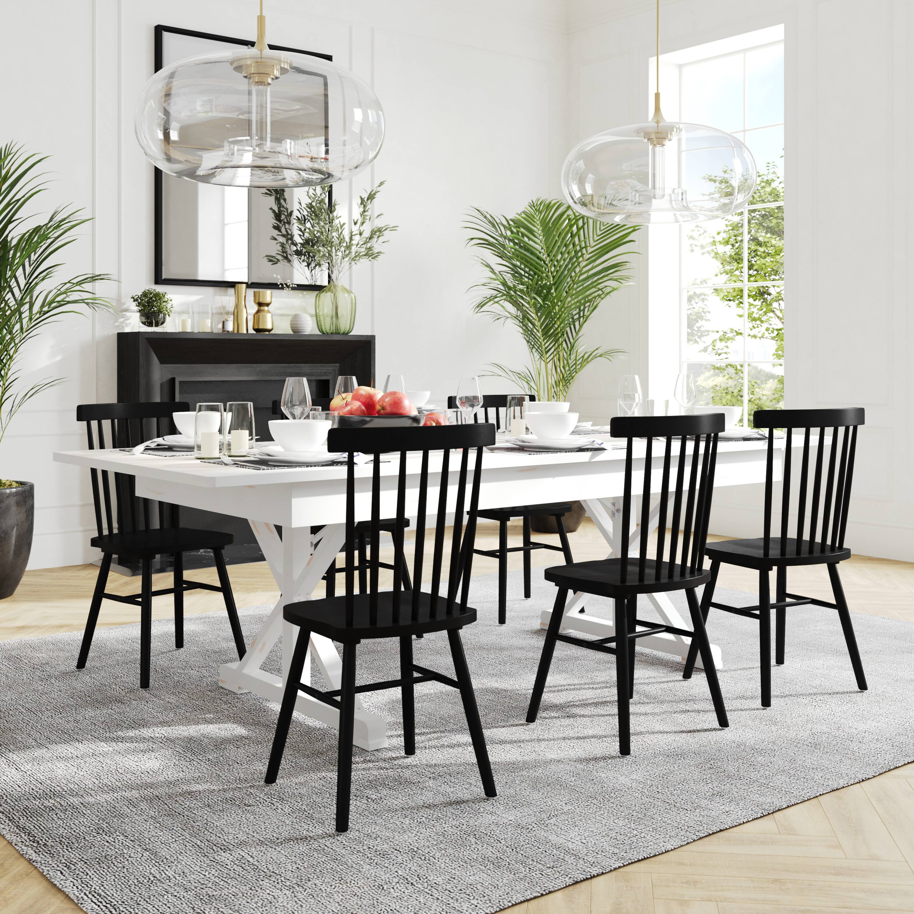 Alt View 2. Flash Furniture - HERCULES 8' x 40" Rectangular Antique Rustic White Solid Pine Folding Farm Table with X Legs - White.