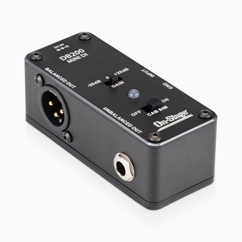 DC WV & DB200 MINI DI  
BALANCED OUT  
+20dB INPUT  
-20dB GAIN  
GND NC  
UNBALANCED  
CAB OUT  
On-Stage