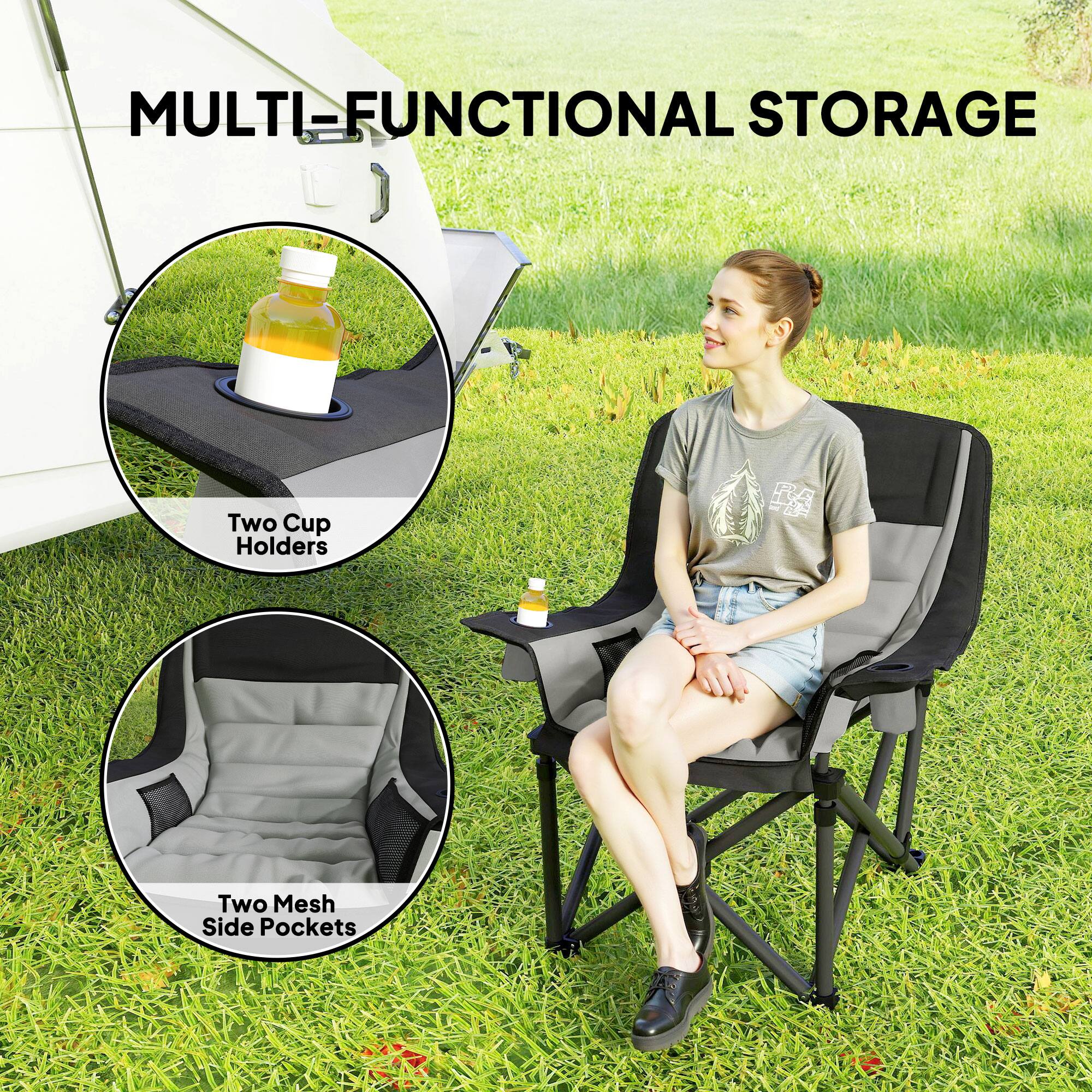 MULTI-FUNCTIONAL STORAGE
Two Cup Holders
Two Mesh Side Pockets