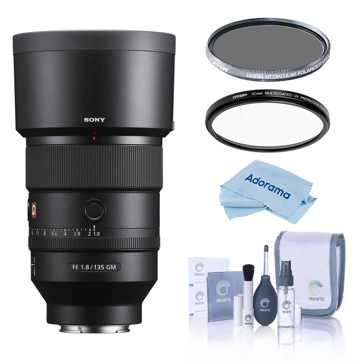 SONY  
FEN POLARIZER POL DIGITAL HT CIRCULAR 82mm MULTICOATED TiFFEN UV PROTECTION  
6 11 8 5.6 4 2.8 I 2 1.8  
Adorama  
FE 1.8/135 GM  
PROOPTIC  
PRODEPTIC  
PRO OPTIC  
PRO FTC  
PRO PTC  
12.9%  
20193-091  
PROOPTIC