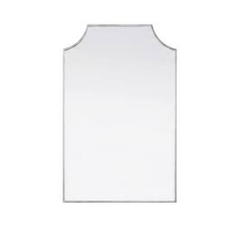 Elegant Kitchen and Bath - Notched Metal Mirror 27x42 inch - Silver
