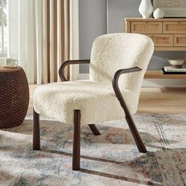 Arden Faux Shearling Accent Armchair by Modway - Ecru