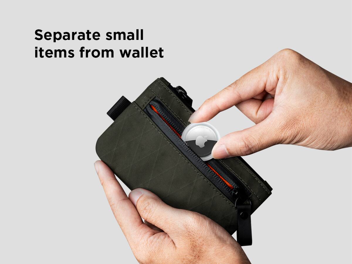 Separate small items from wallet