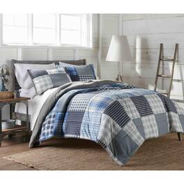 Shavel Home Products - Micro Flannel Reverse to Sherpa Comforter Set, King - Smokey mt plaid