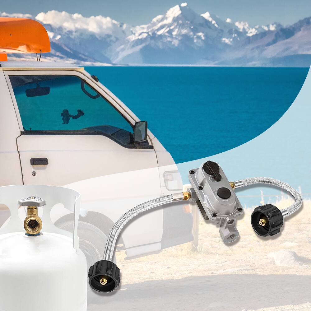 Alt View 5. Empava - 2-Pack Stainless Steel Propane Hoses – Universal QCC1, Leak-Proof, 1-Year Warranty - Stainless Steel.