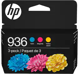 HP - 936 3-Pack Standard Capacity Ink Cartridges - Cyan/Magenta/Yellow - Front_Zoom