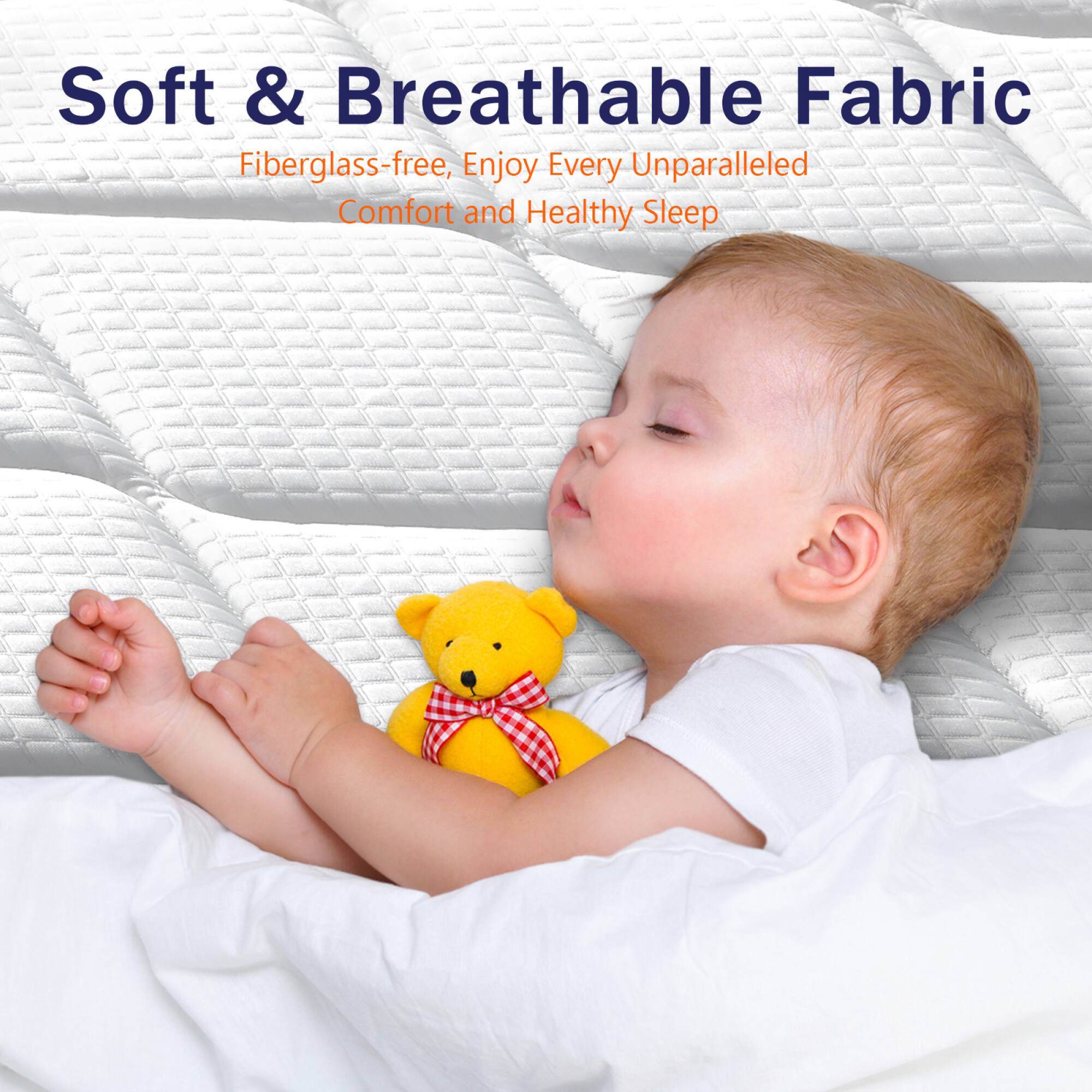 Soft & Breathable Fabric  
Fiberglass-free, Enjoy Every Unparalleled Comfort and Healthy Sleep