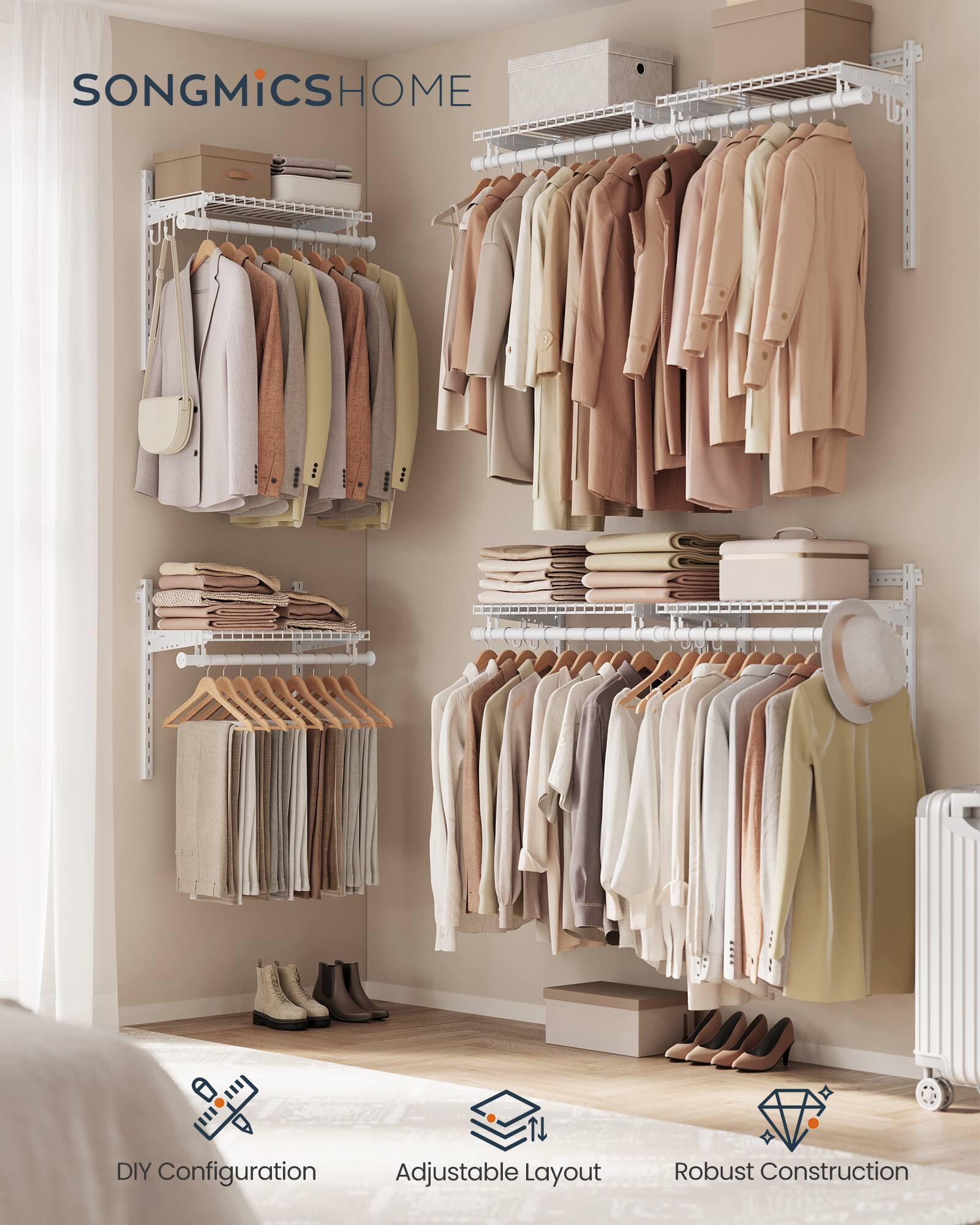 SONGMICS HOME

DIY Configuration
Adjustable Layout
Robust Construction