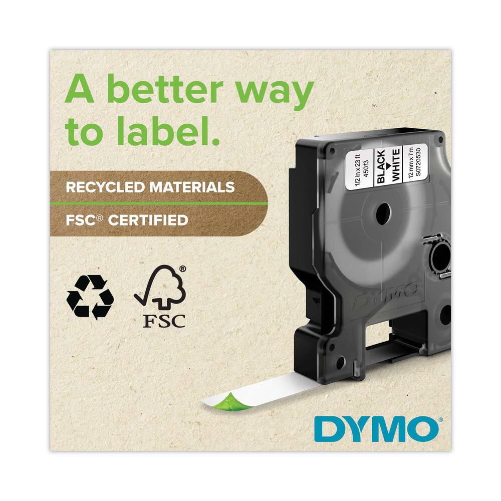 A better way to label.

RECYCLED MATERIALS

FSC® CERTIFIED

12mm x 7m

BLACK WHITE

S0720530

FSC®

DYMO®