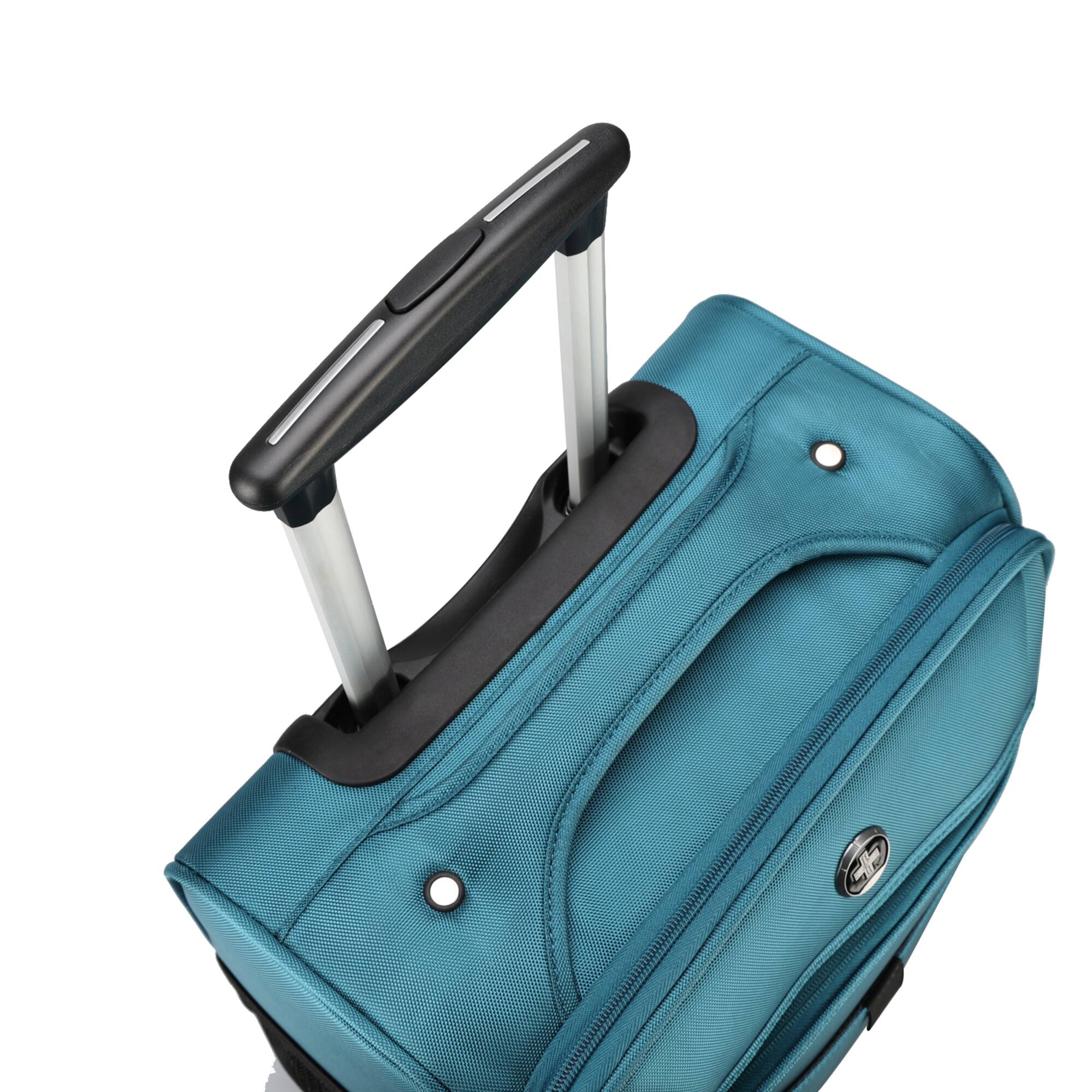 Alt View 2. Swissdigital Design - Swissdigital SD-4000T Basel 14” Teal Blue Underseat Luggage with USB Port - Teal Blue.
