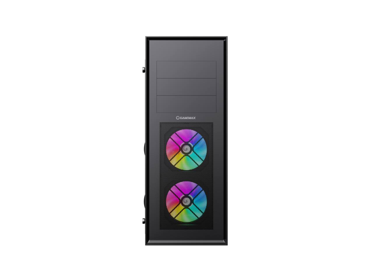 Left. GAMEMAX - GAMEMAX MASTER 2 Black Tempered Glass USB3.0/Type C Full Tower ATX Case w/3 ARGB Fans, 4090TI & 360mm AIO Support - Black.