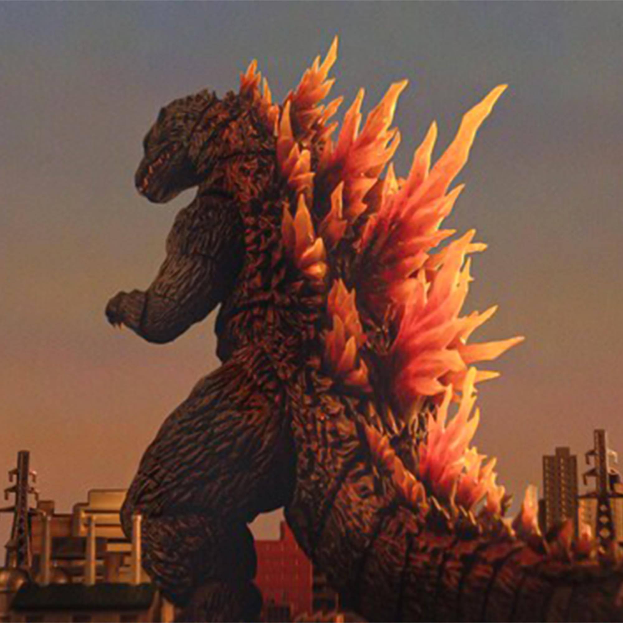 Alt View 2. Hiya - Godzilla Millennium (1999) 7-Inch Action Figure | Heat Ray Version - Grey.
