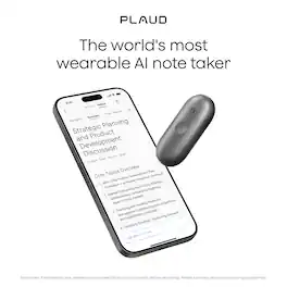 PLAUD - NotePin S Smart AI Voice/Audio Recorder - Black