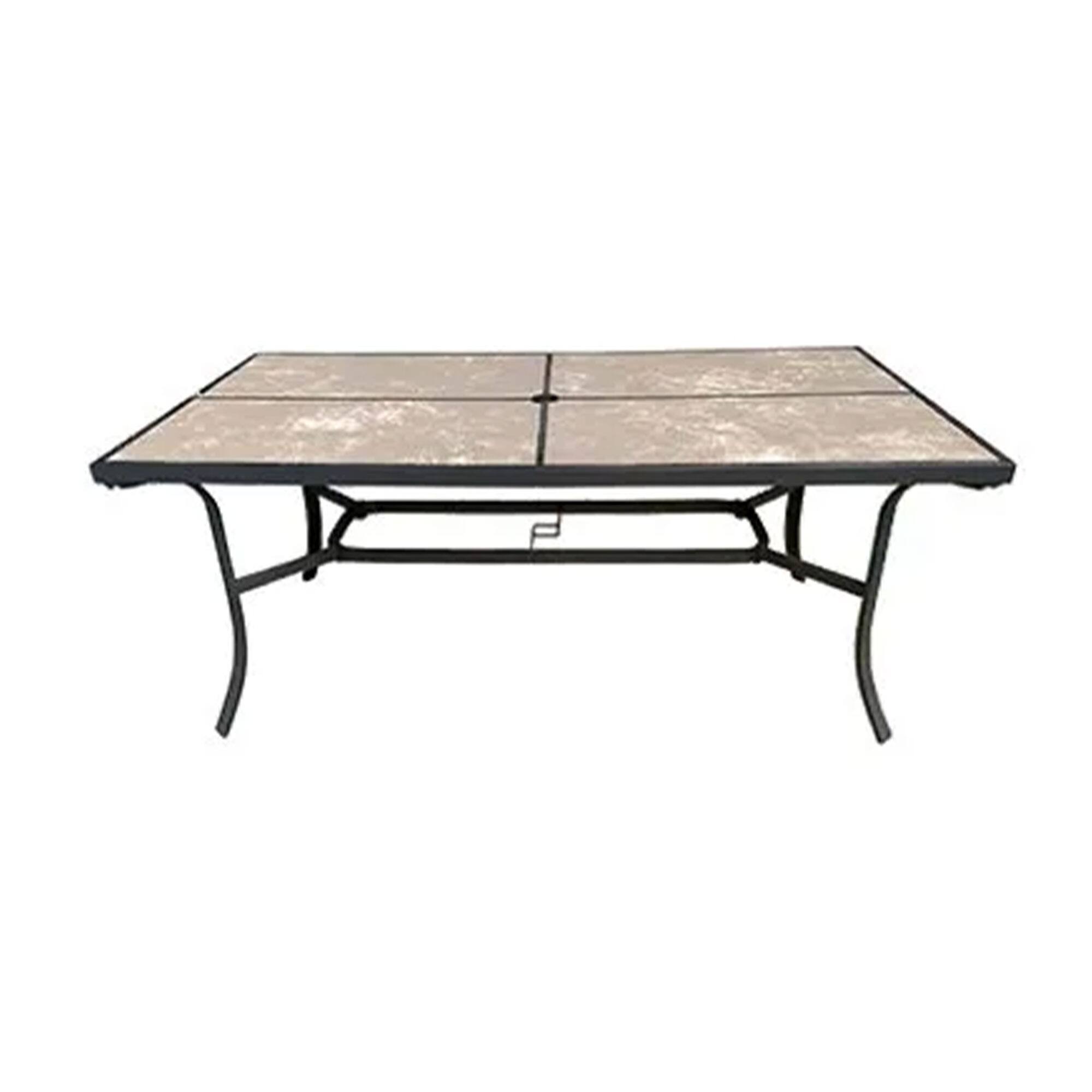 Front. Four Seasons Courtyard - Four Seasons Courtyard Campton 70 Inch Hills Dining Table with Slate Finish - Gray.