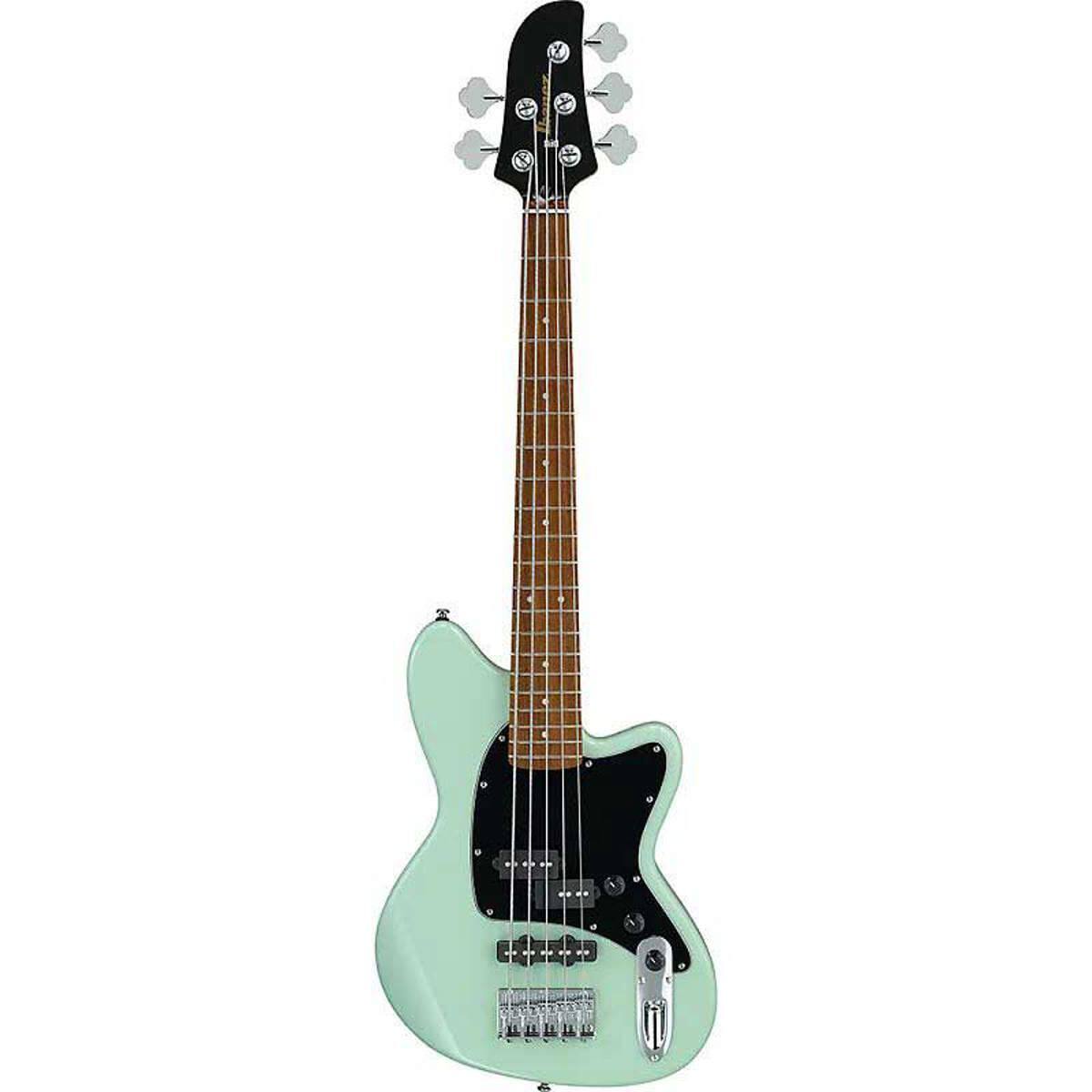 Front. Ibanez - Ibanez Talman Bass Standard TMB35 5-String Electric Bass Guitar, Jatoba Fretboard, Mint Green.