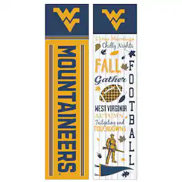 Evergreen Enterprises - West Virginia Mountaineers 47" Double Sided Fall Leaner Fan Sign - Multicolor