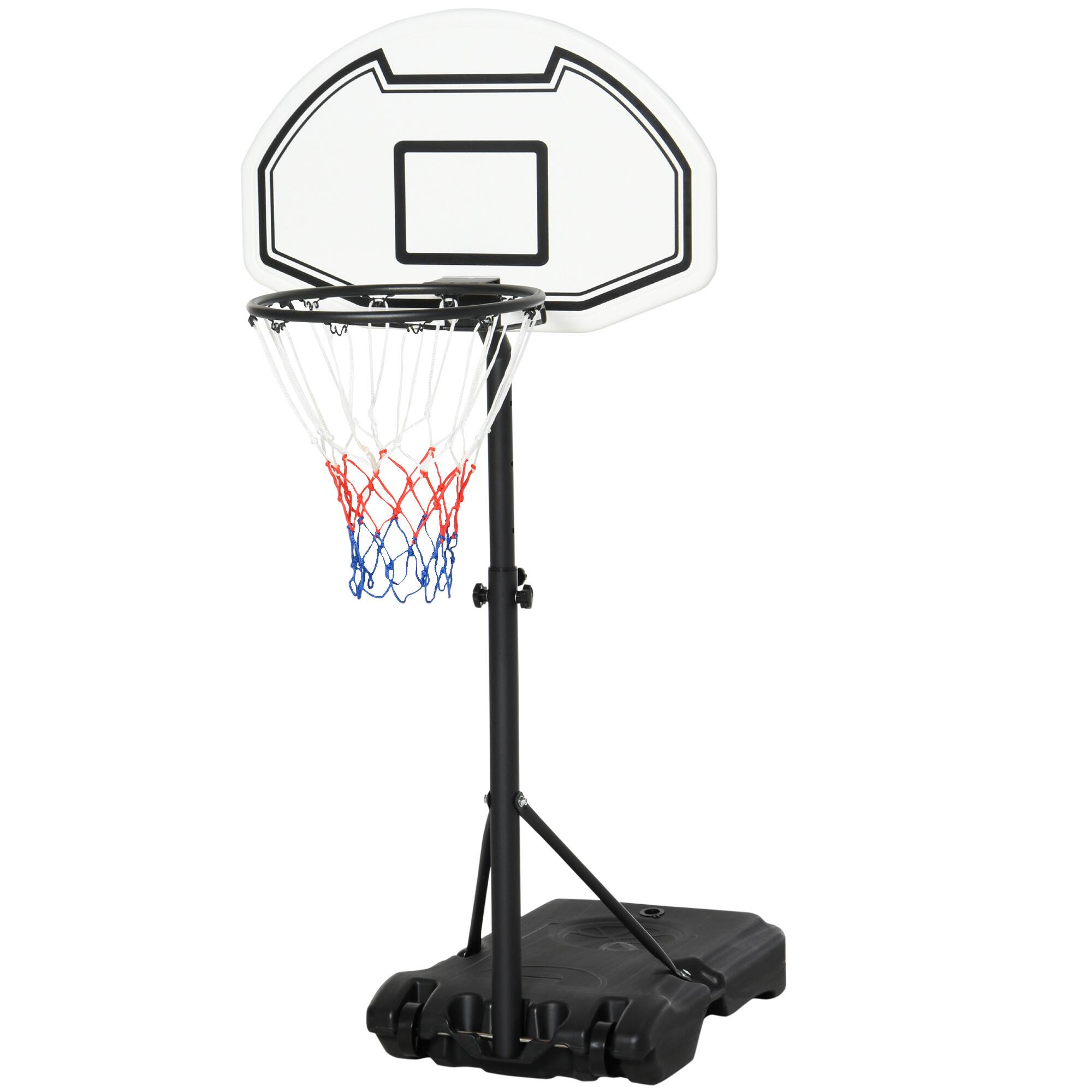 Front. Soozier - Poolside Mini Basketball Hoop System Stand with Adjustabel Height 3' to 4', Outdoor Basketball Equipment - Black.