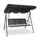 Front. Costway - Costway Outdoor Patio Swing Canopy 3 Person Canopy Swing Chair Patio Hammock - Black.