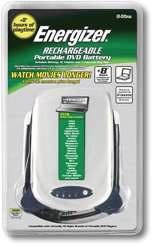 Front Standard. Energizer - Rechargeable DVD Battery.